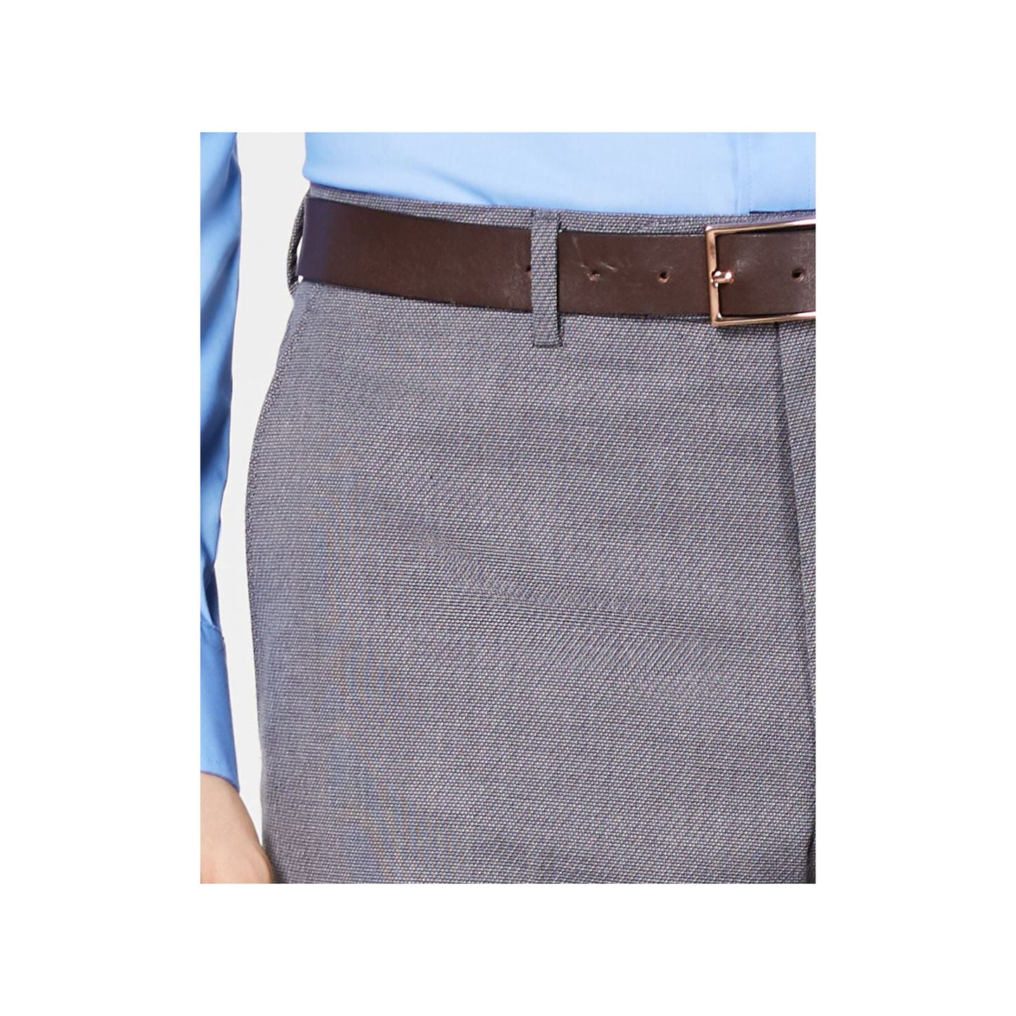 VINCE CAMUTO Mens Gray Flat Front Patterned Slim Fit 33W\30L