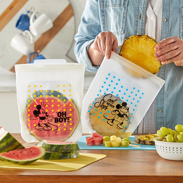 Pyrex Reusable Platinum Grade Silicone Food Storage Bag Disney Mickey Mouse
