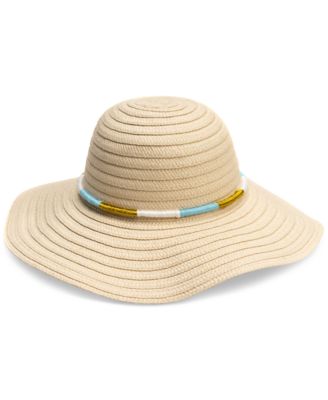 Women's Woven Trim Floppy Hat