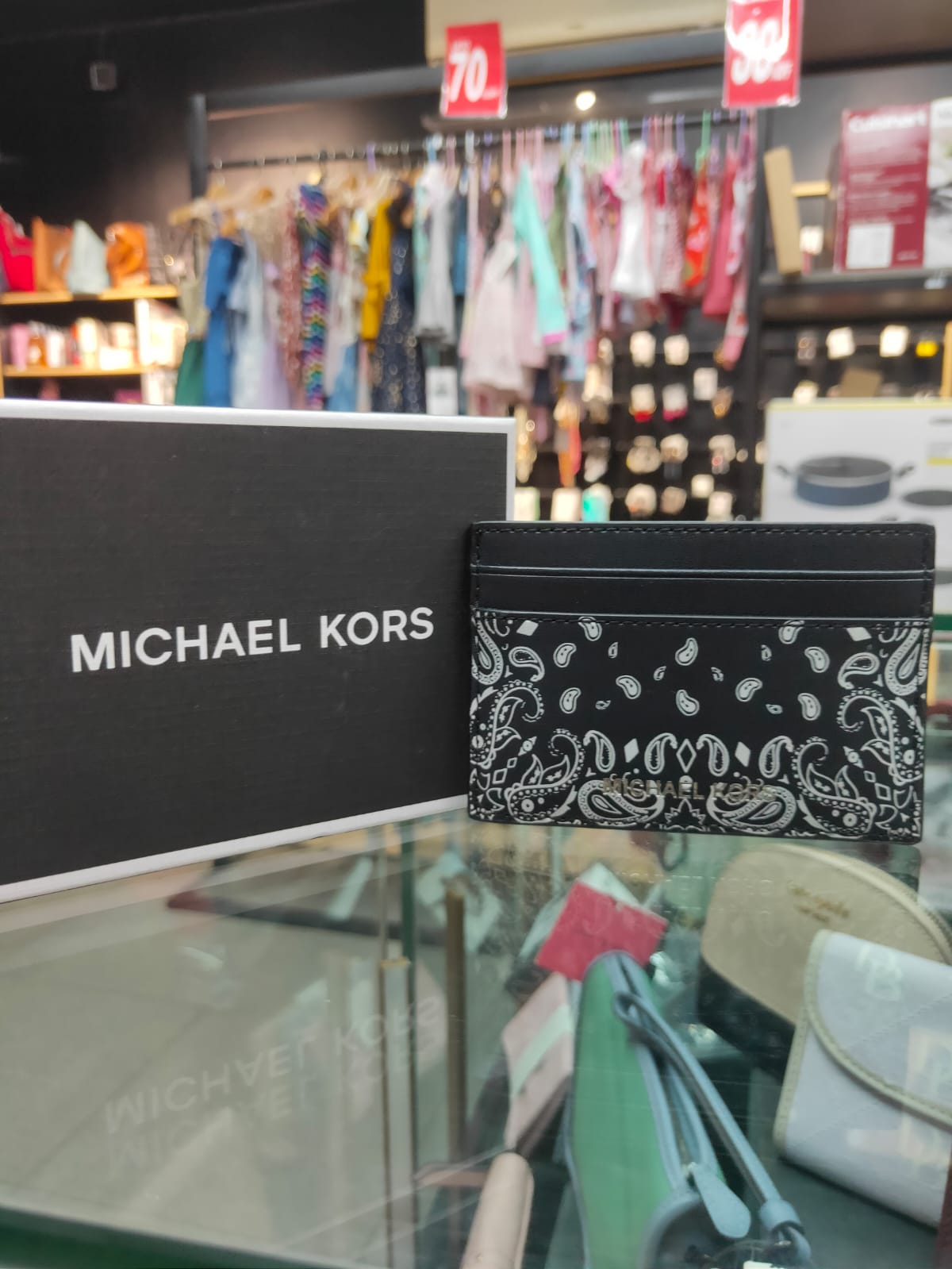 Michael Kors Men's Bandana-Print Card Case