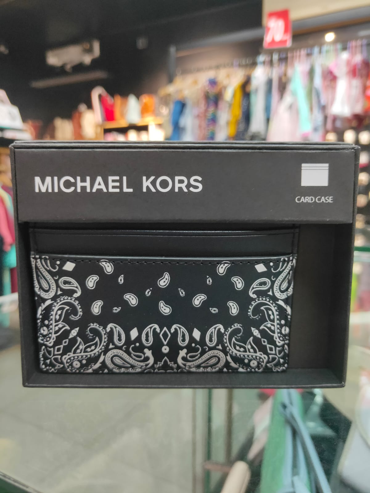 Michael Kors Men's Bandana-Print Card Case