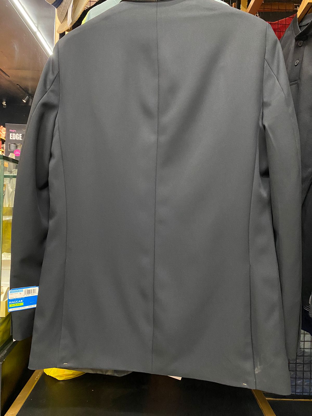 Mens Stretch Fabric Slim Fit Suit Jacket 40 Long, Black