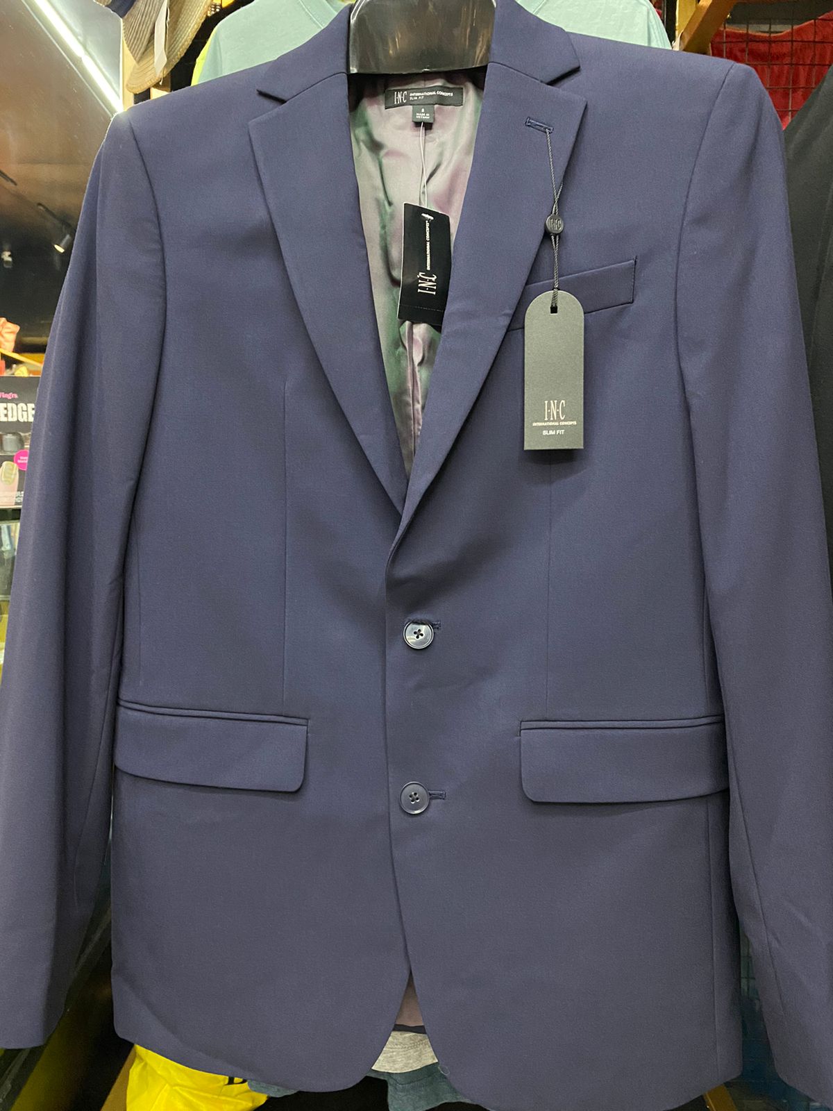 I.n.c. International Concepts Men's Slim-Fit Navy Solid Suit Jacket, - Timeless Navy Combo