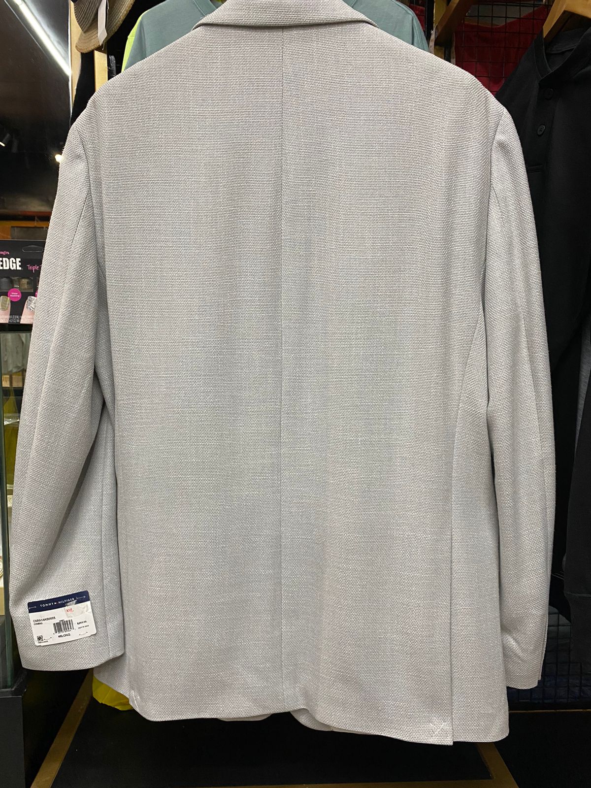 Mens Gray Single Breasted Slim Fit Blazer