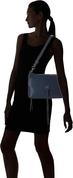 Rebecca Minkoff womens Darren Top Zip shoulder, Black, One size, US