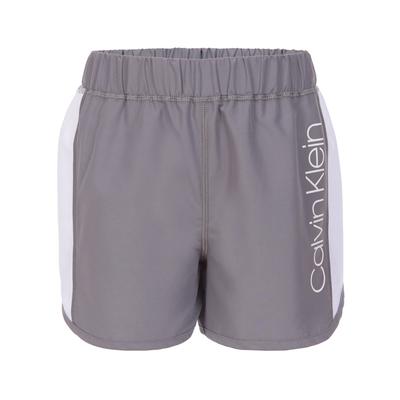 Calvin Klein Big Girls Performance Color Block Tulip Shorts - Medium Gray