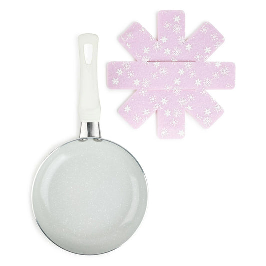 Mini Nonstick Fry Pan & Felt Protector Set, 2 Piece - Dark Blue Plaid (Copy)