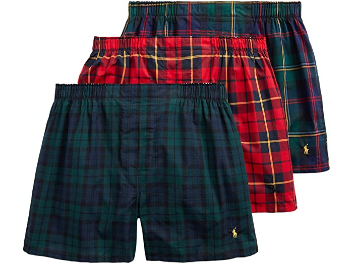 Polo Ralph Lauren Men S Plaid 3 Pack Classic Fit Boxers XL