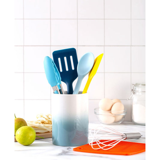 Enchante Cook with Color 6-Pc. Silicon Utensil Set Blue
