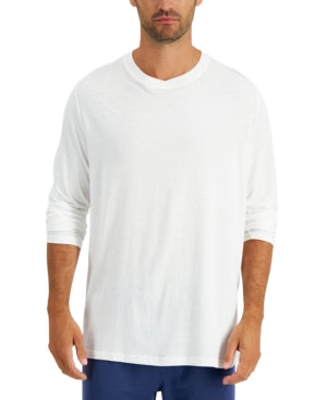 Club Room Mens Chatham Long Sleeves Crewneck Pajama Top
